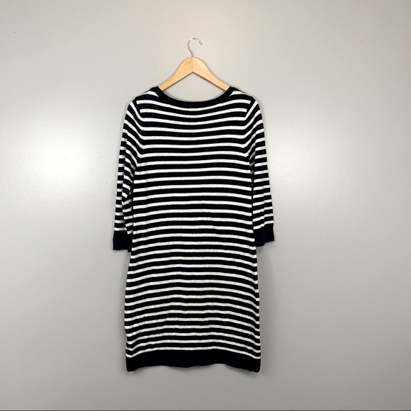 GAP | Womens Navy White Soft Striped Sweater Dress - Picture 5 of 5